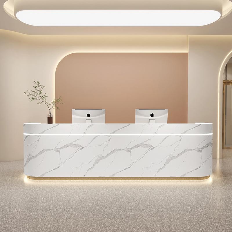 Light Luxury Curved Reception Desk with Minimalist Design RD-206