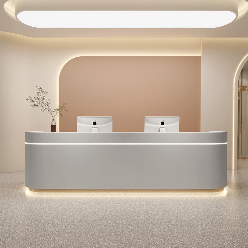 Light Luxury Curved Reception Desk with Minimalist Design RD-206