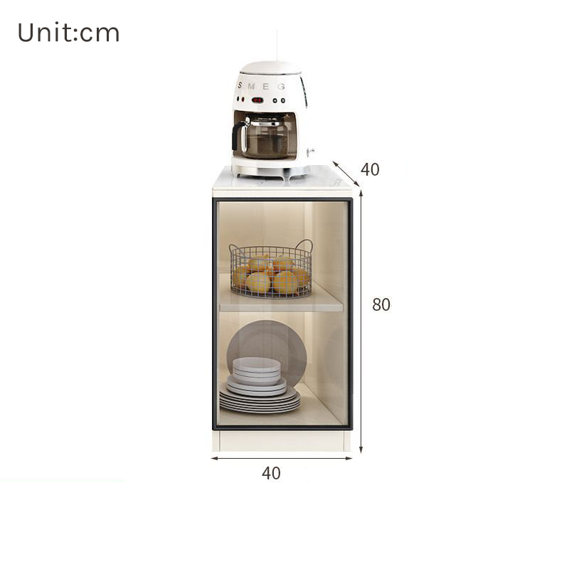 Light Luxury Sintered Stone Console with Wood Divider BC-107