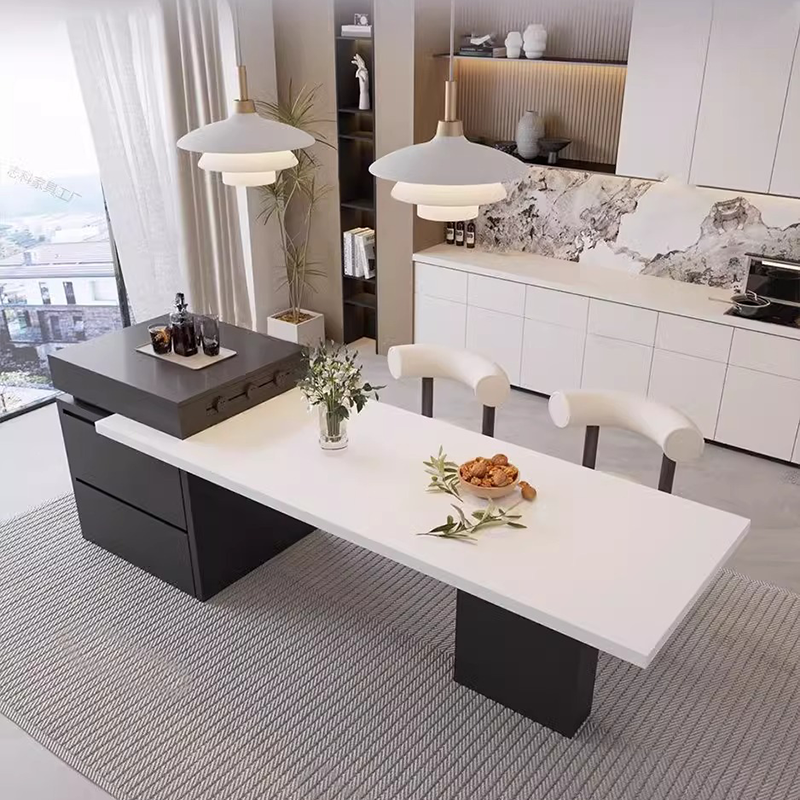 Extendable Marble Kitchen Island Dining Table IT-101