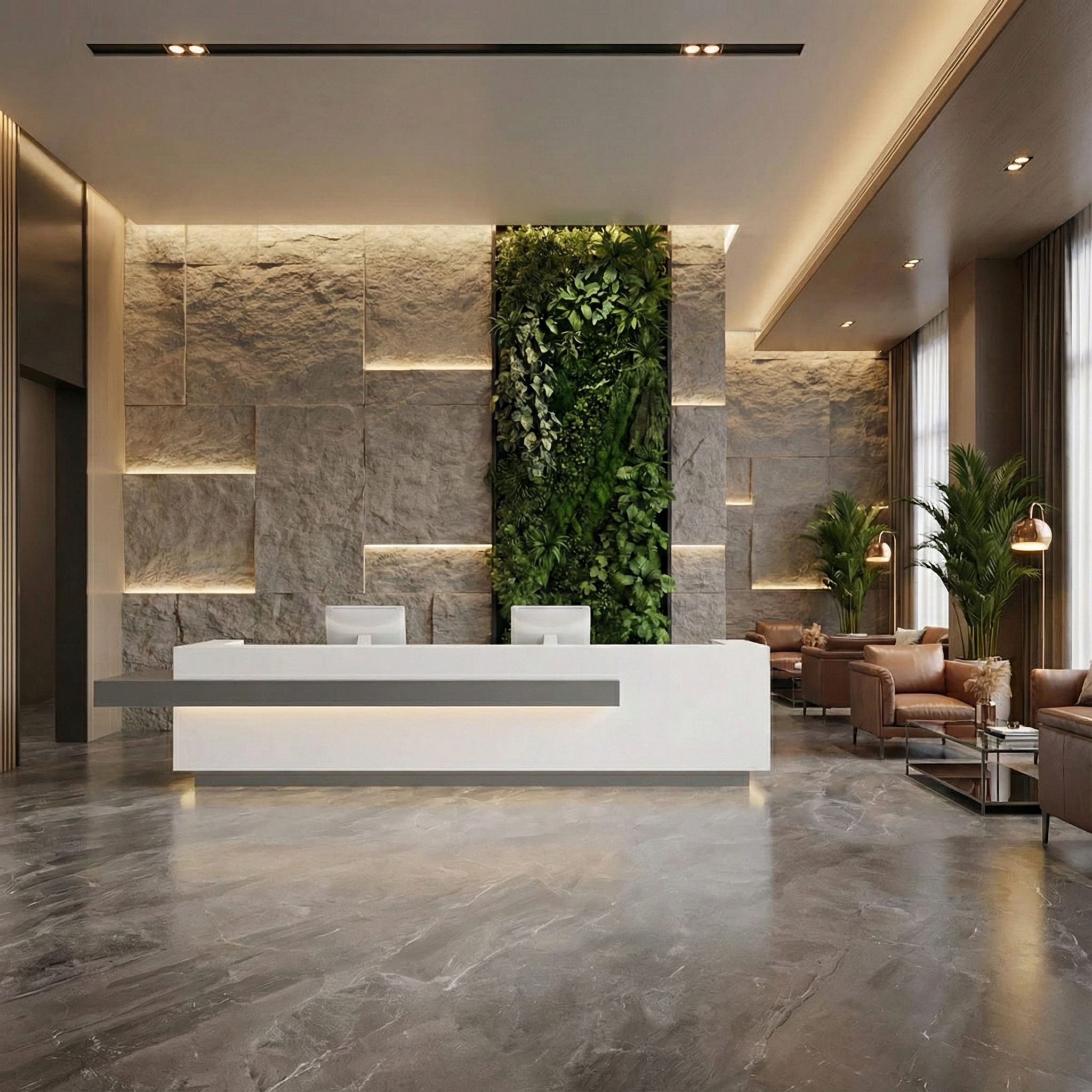 Premium Multi-color Rectangular Multi-Person Front Reception Desk RD-115