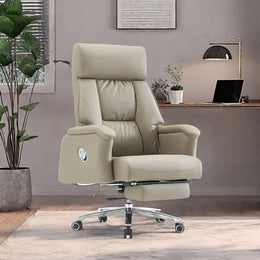 Beige Multi-Functional Adjustable Office Chair with Footrest BGY-2078