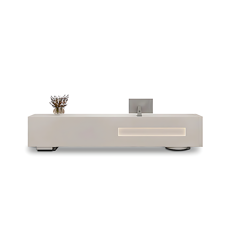 Modern Fully assembled Rectangular Reception Desk with LED RD-136