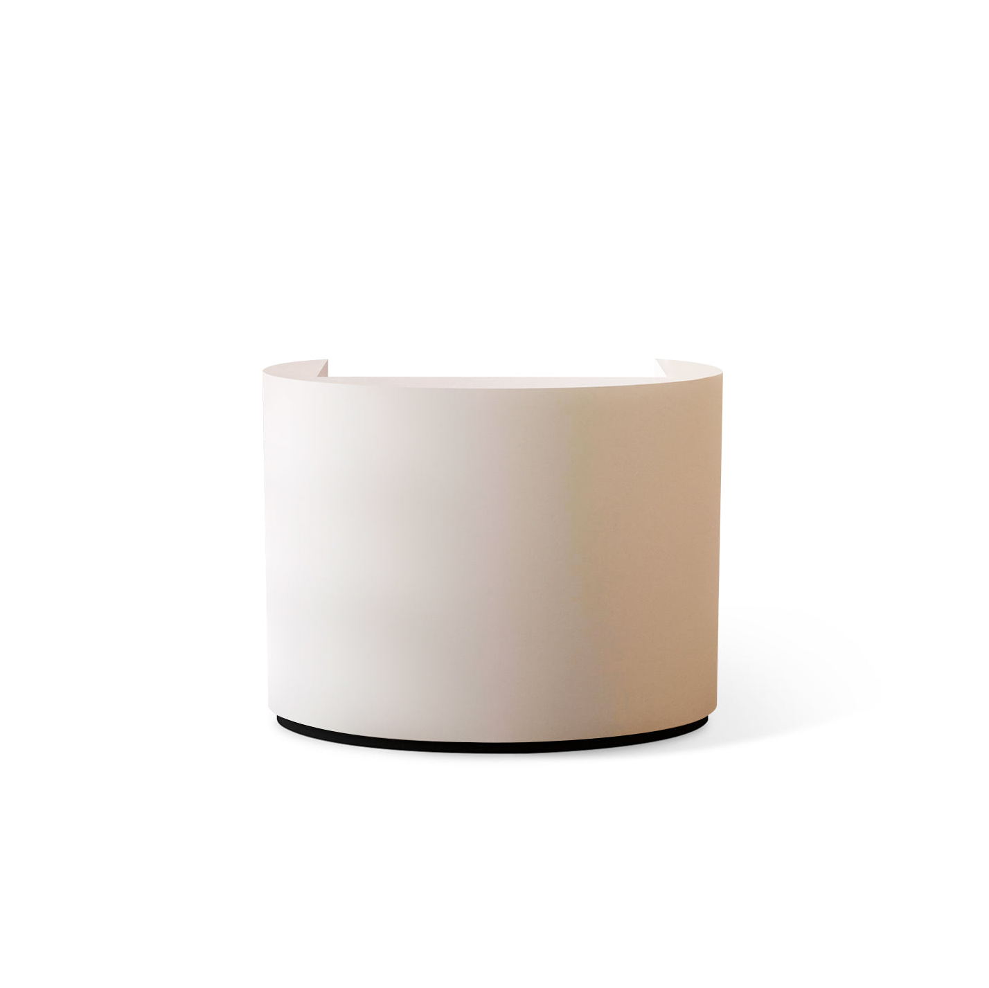 Oval Compact Salon Reception Desk with Drawer RD-137