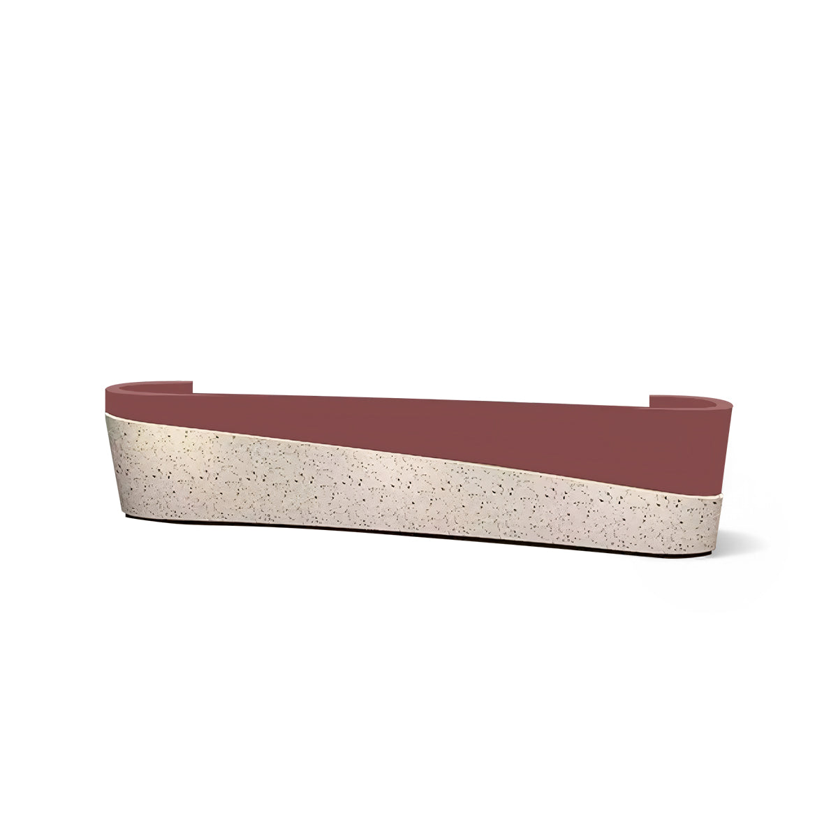 Exquisite Terrazzo Pattern Curved Reception Desk For Company and Hotel RD-122
