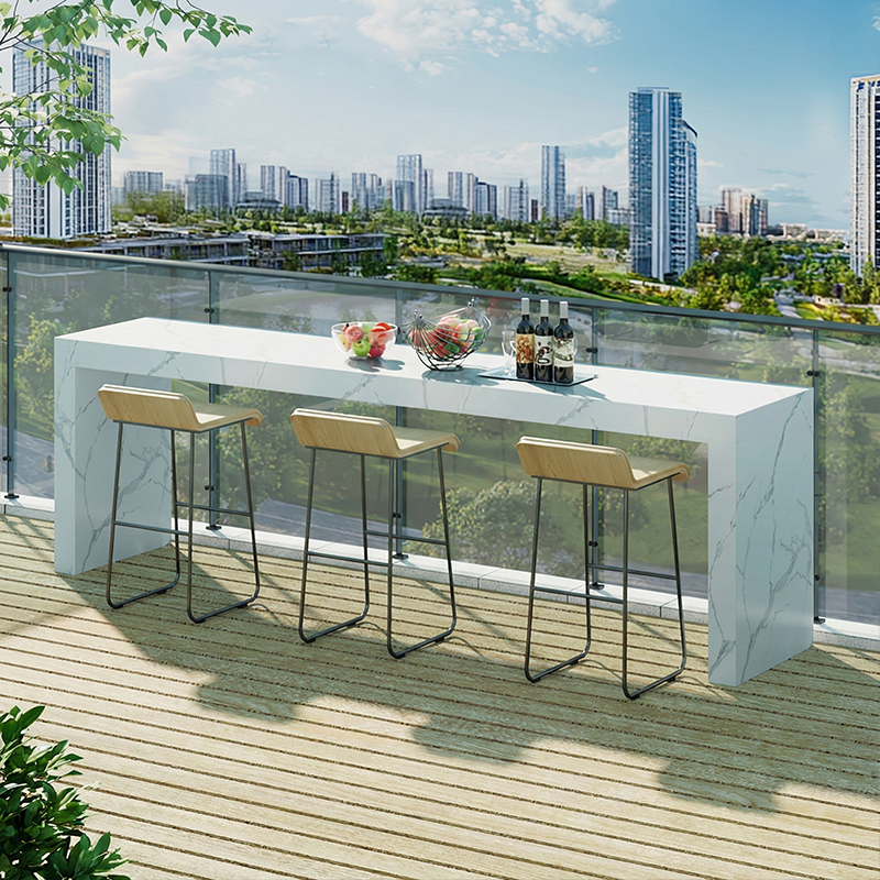 Modern Sintered Stone Outdoor Bar Table – Luxury Alfresco Divider BC-110