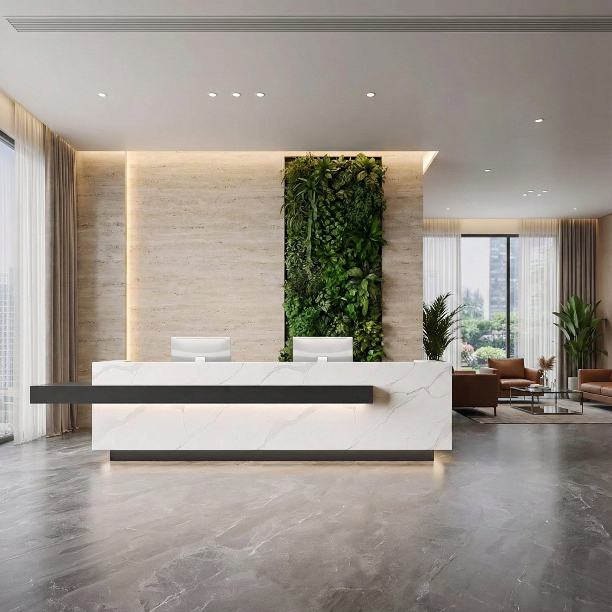 Premium Multi-color Rectangular Multi-Person Front Reception Desk RD-115