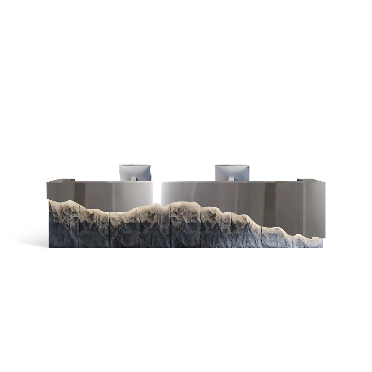 Creative Industrial Style Stainless Steel Cashier Bar Reception Desk RD-178