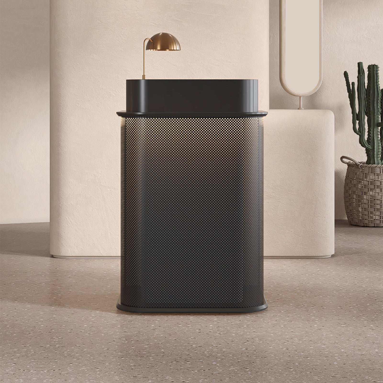 Integrated Black And White Lacquer Mini Reception Desk RD-185