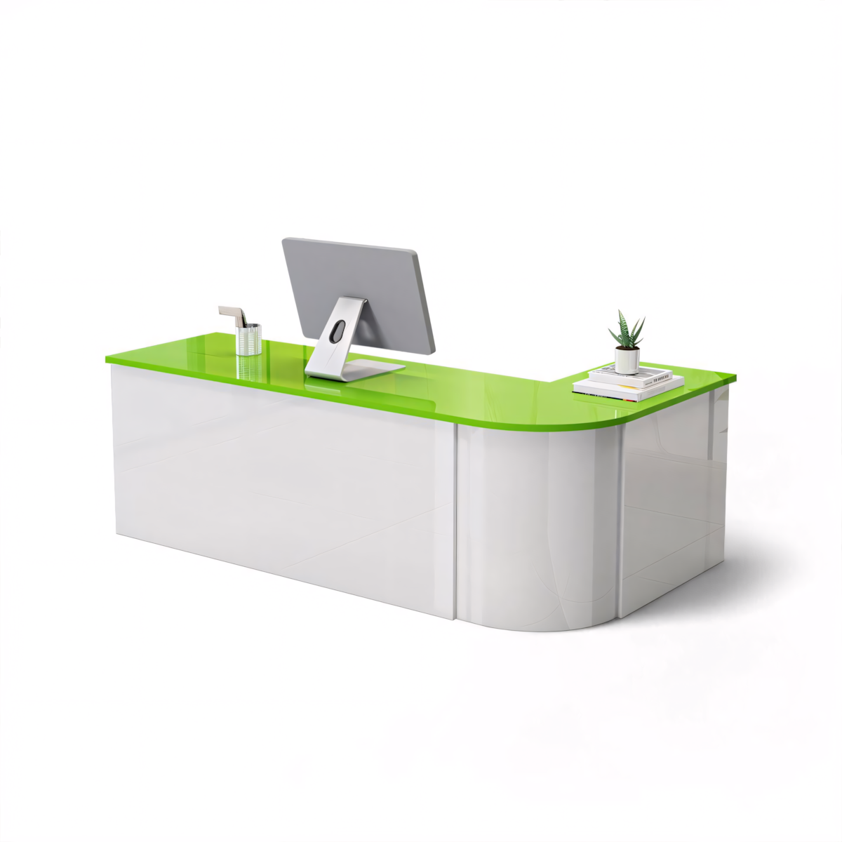 Lacquered Sleek Company With Corner Reception Desk Counter RD-199