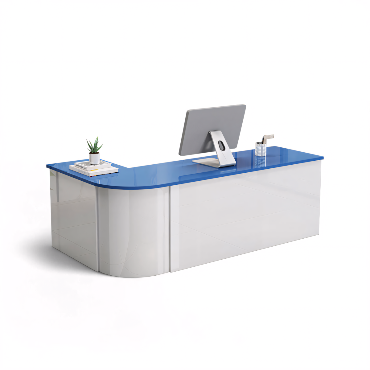 Lacquered Sleek Company With Corner Reception Desk Counter RD-199