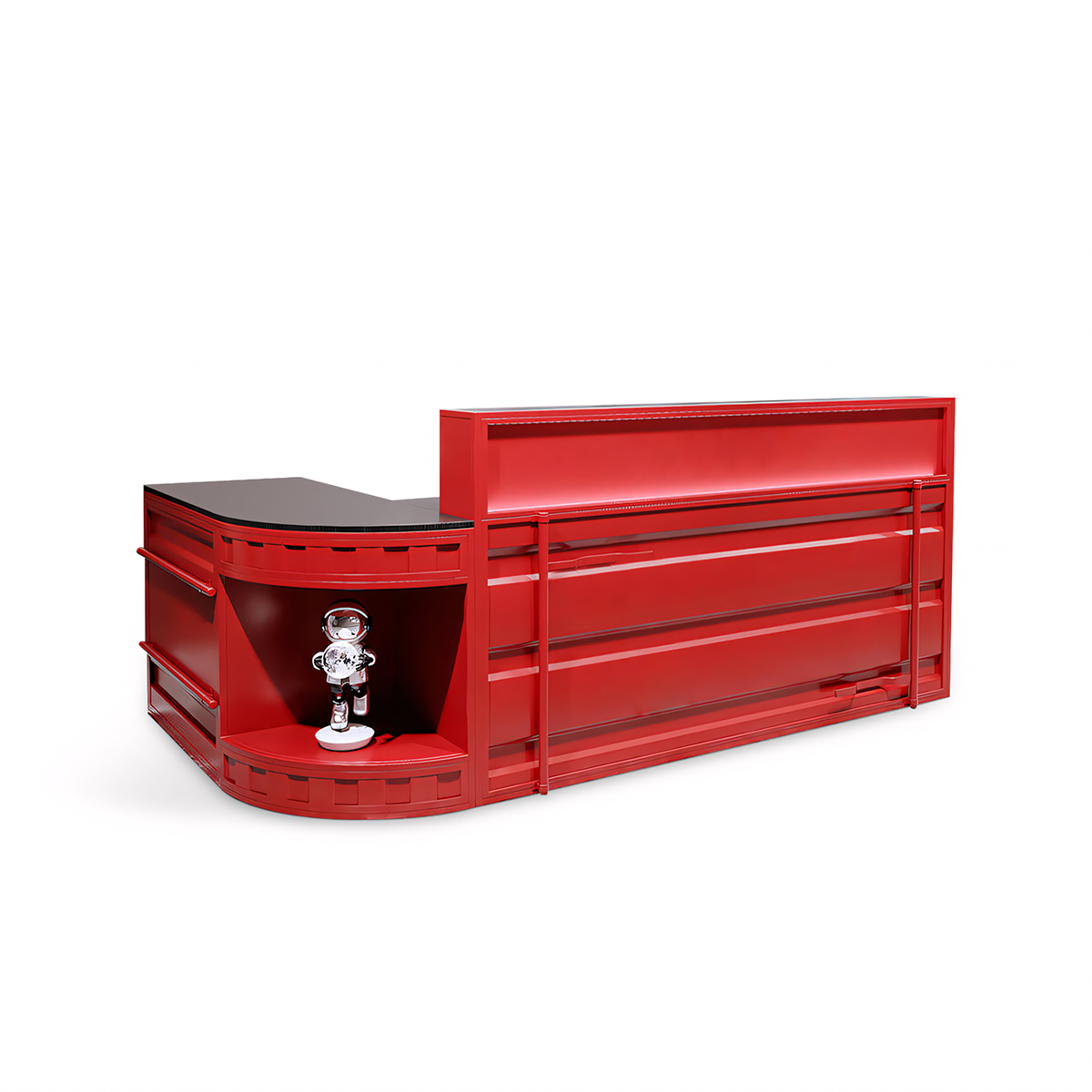 Retro Industrial Style Metal Bar Counter Front Reception Desk RD-182