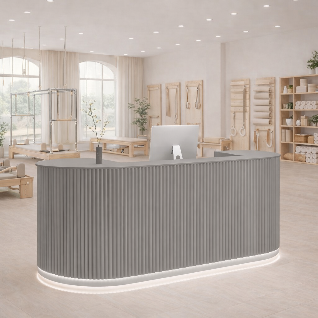 Soft Cream Luxury Reception Desk for Hotels, Boutiques & Salons RD-149