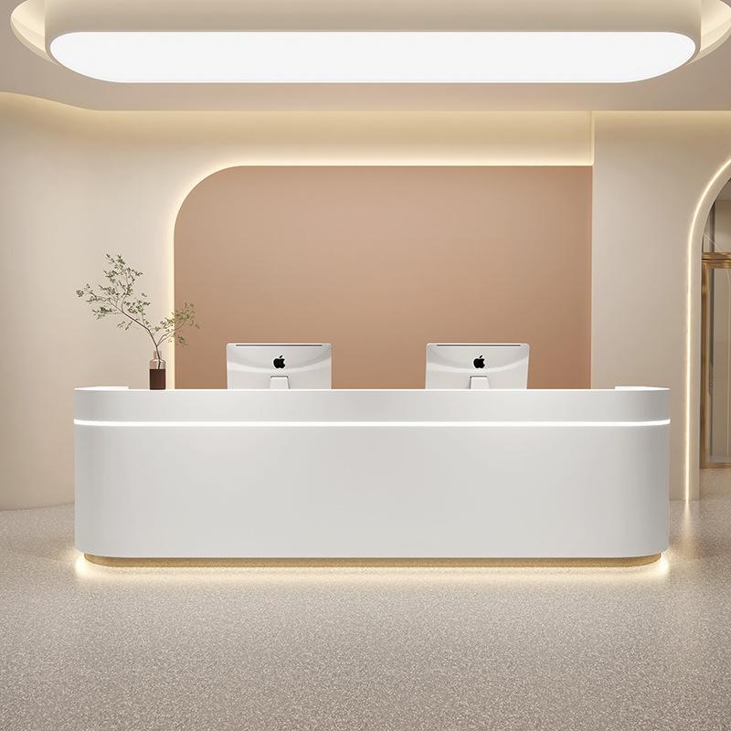 Light Luxury Curved Reception Desk with Minimalist Design RD-206