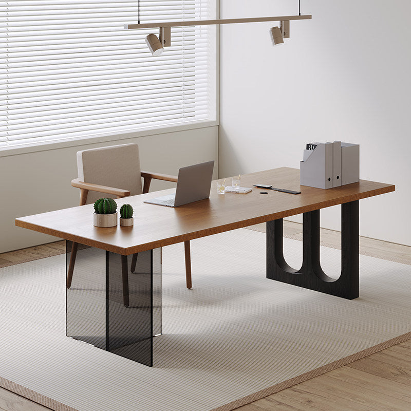 Compact Meeting Table with Acrylic &amp; Metal Legs – MT-032
