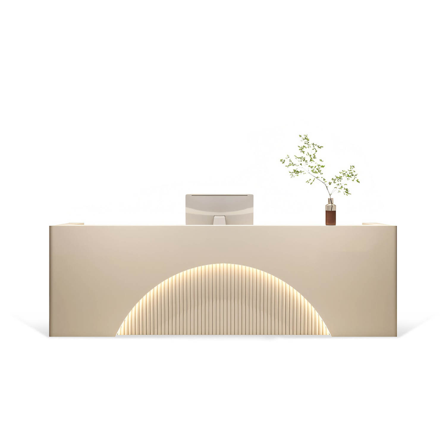Fully Assembled LED Salon Reception Desk  with Storage RD-121