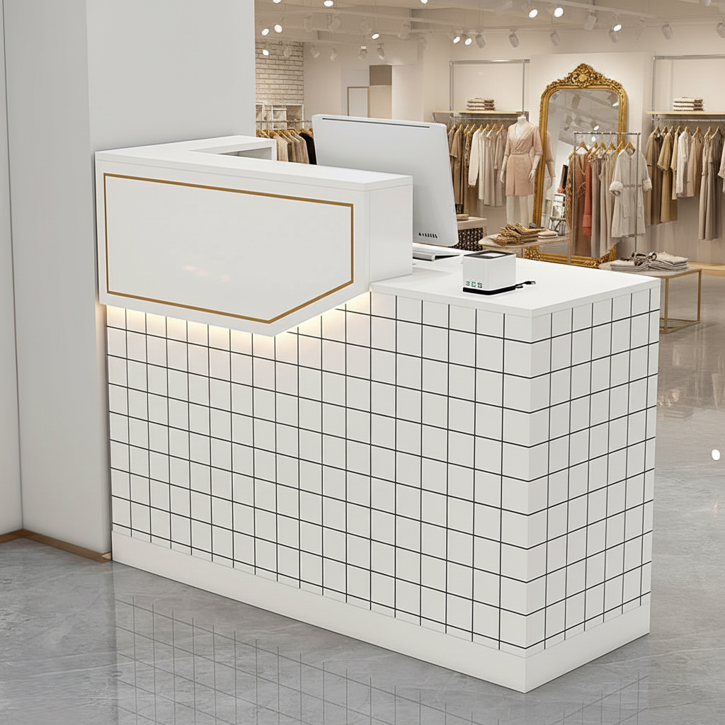 Simple Small Salon Store Restaurant Checkout Reception Desk RD-118