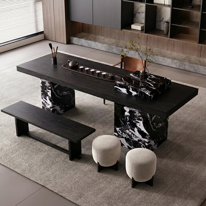 High-End Marble-Patterned Sintered Stone Island Table for Home Use IT-110