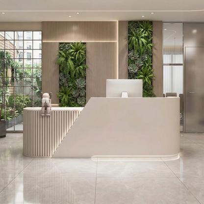 Arc L-Shaped Beauty Salon Cashier Company Reception Desk RD-114