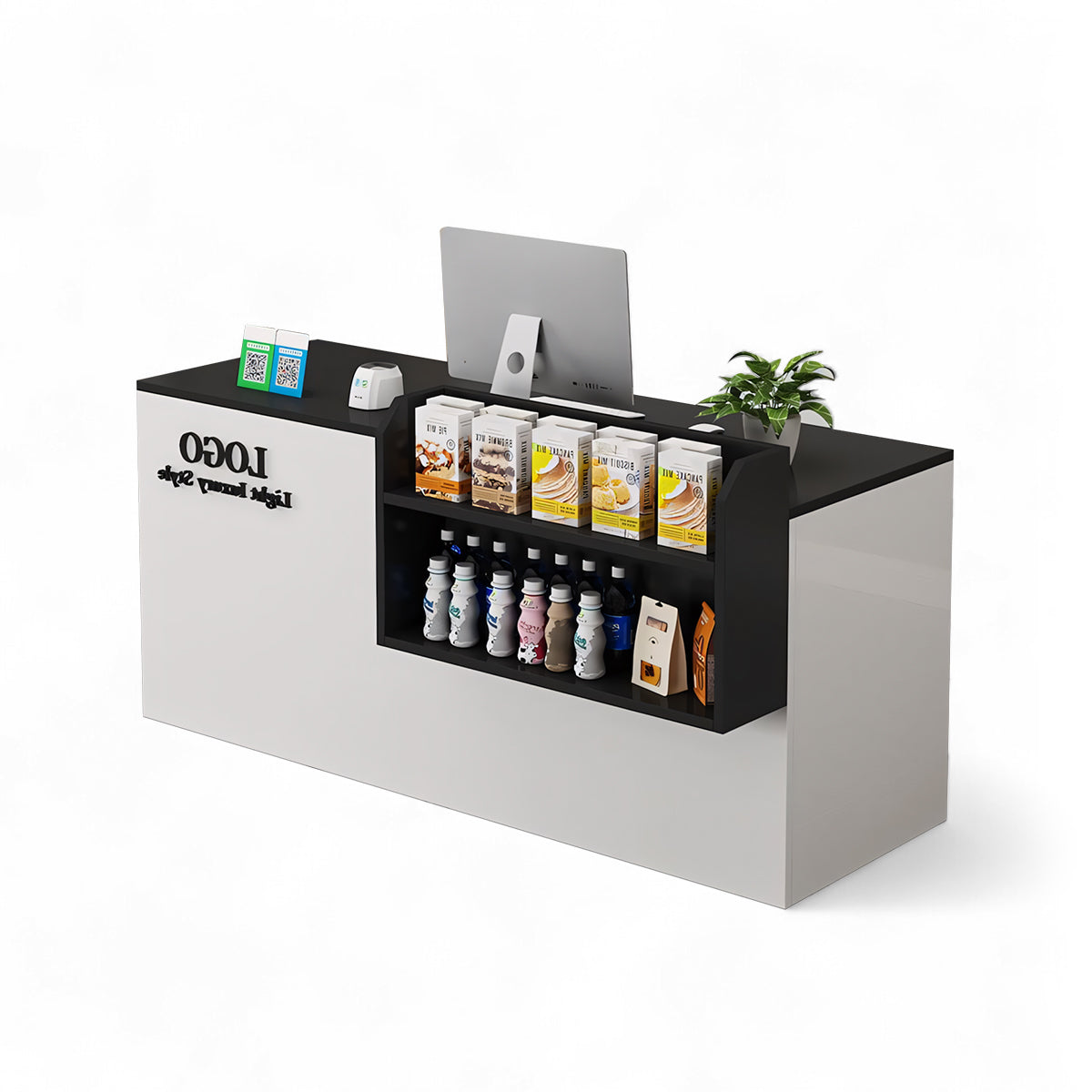 Small Modern Supermarket Counter Clothing Store Reception Desk RD-161