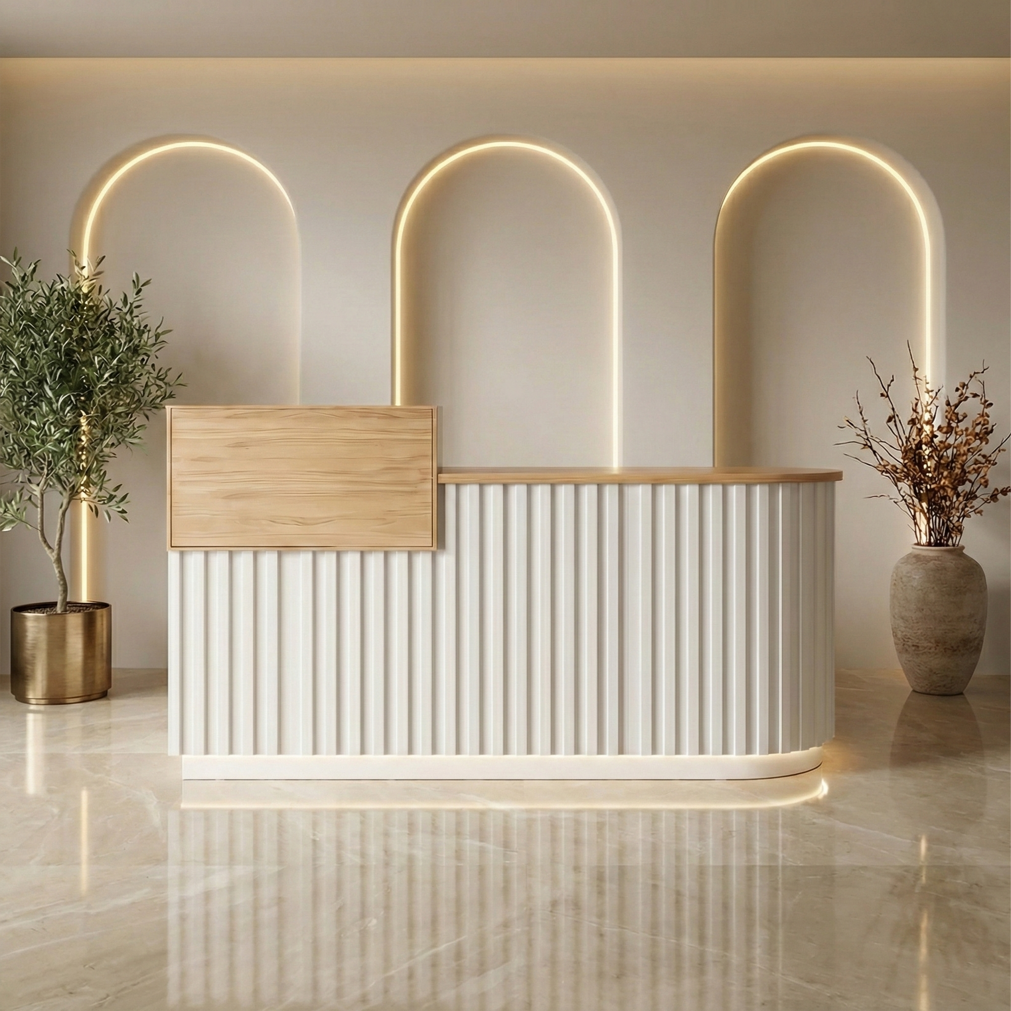 Modern Reception Desk Front Counter Desk Wooden Checkout Table RD-144