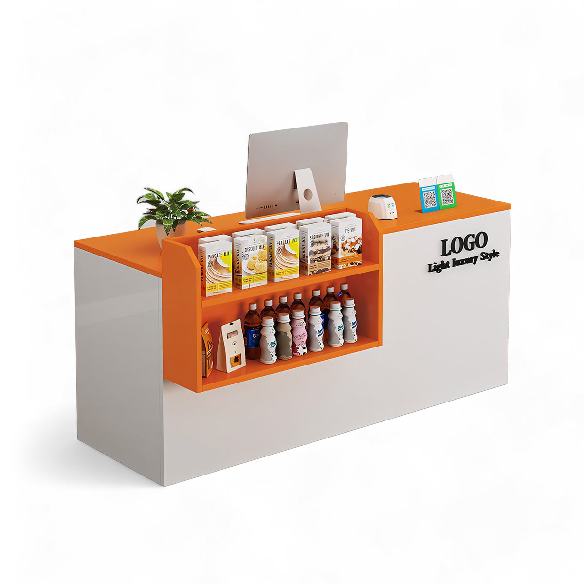 Small Modern Supermarket Counter Clothing Store Reception Desk RD-161