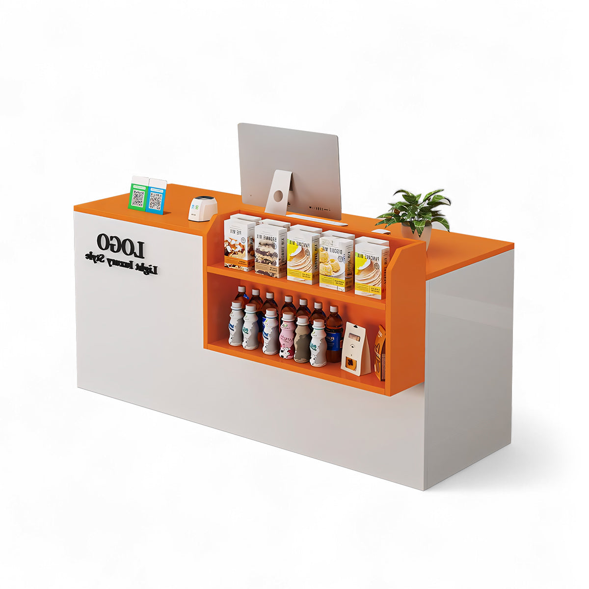Small Modern Supermarket Counter Clothing Store Reception Desk RD-161