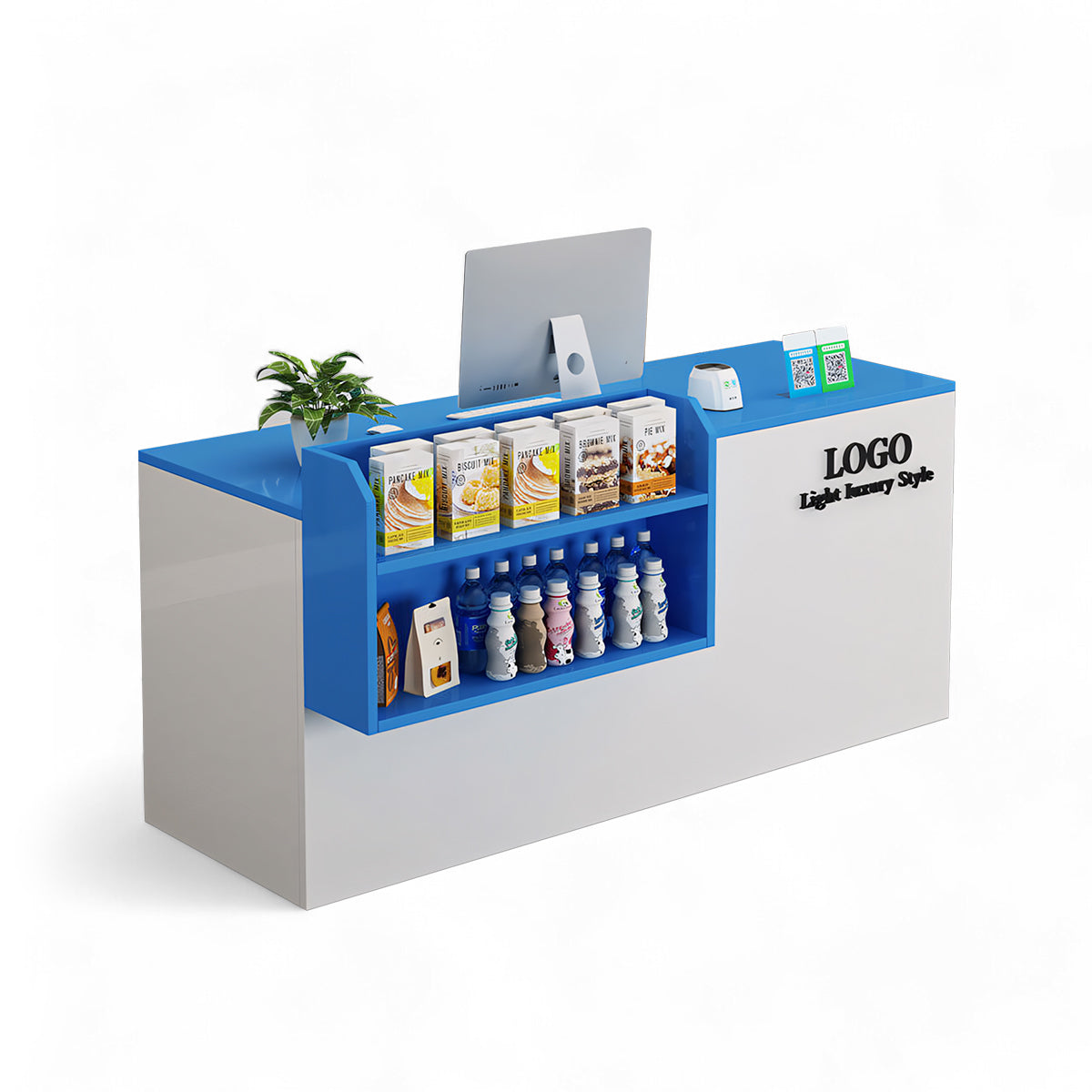 Small Modern Supermarket Counter Clothing Store Reception Desk RD-161
