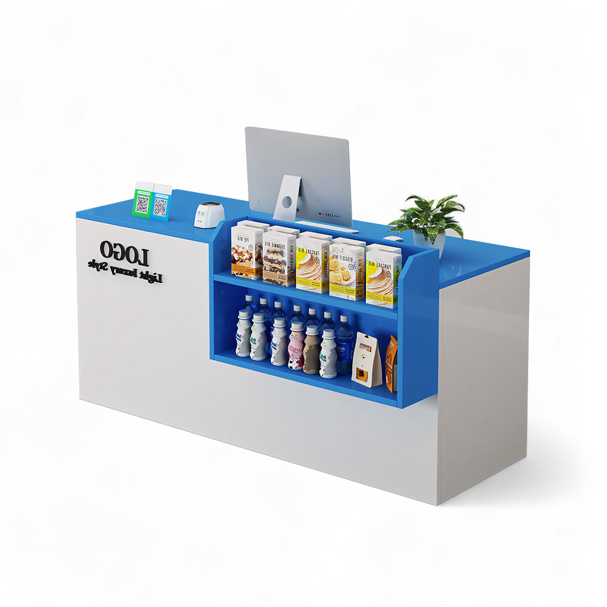 Small Modern Supermarket Counter Clothing Store Reception Desk RD-161