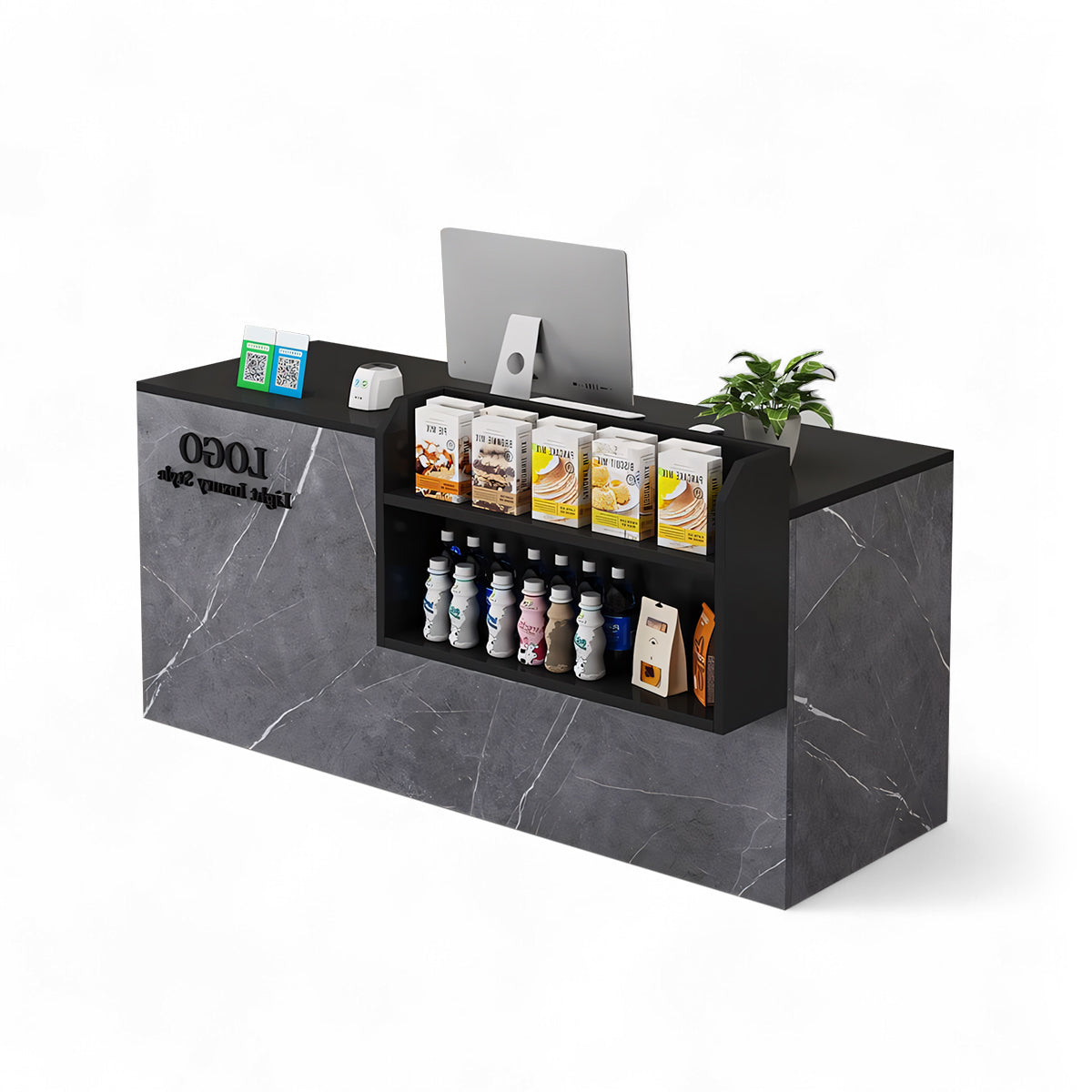 Small Modern Supermarket Counter Clothing Store Reception Desk RD-161