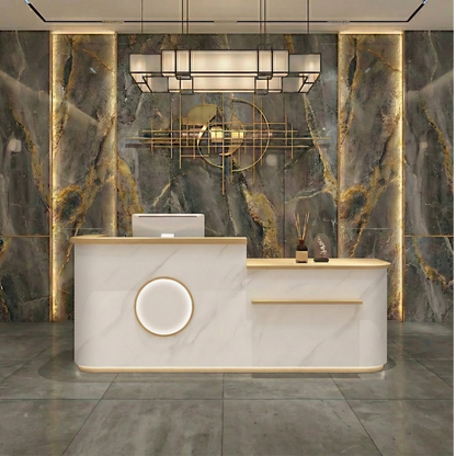 Refined Store Corner Check Out Counter Reception Desk RD-187