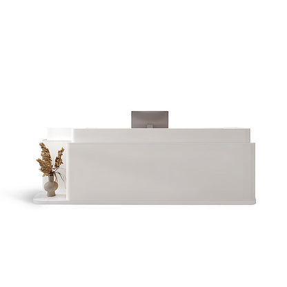 Stylish Rectangular Wood Reception Desk with Filing Cabinets and Drawers RD-165