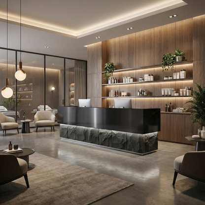 Stainless Steel Cash Register Commercial Front Desk Reception Desk RD-141