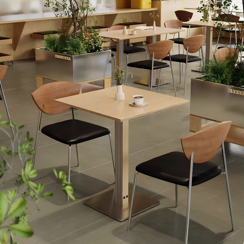 Modern Commercial Café Table – Luxury Bistro &amp; Dessert Shop Table RCT-001