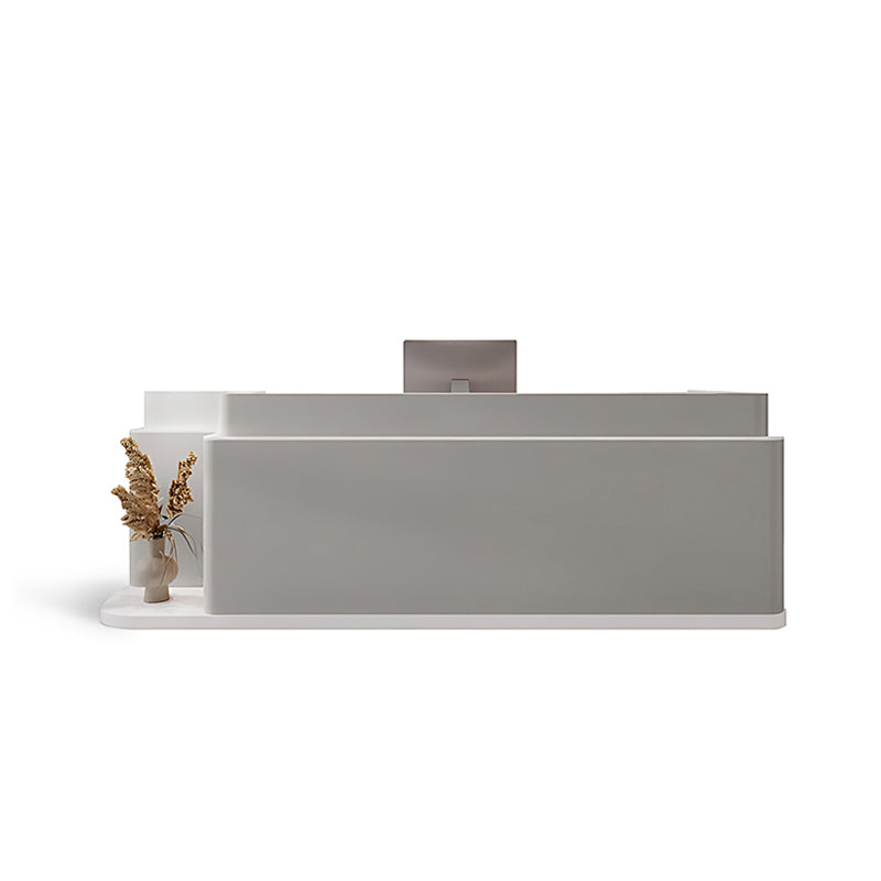 Stylish Rectangular Wood Reception Desk with Filing Cabinets and Drawers RD-165