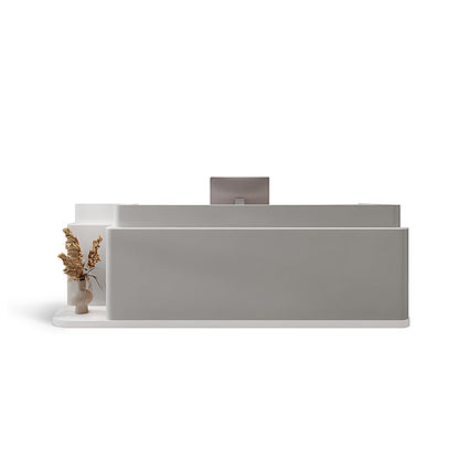 Stylish Rectangular Wood Reception Desk with Filing Cabinets and Drawers RD-165