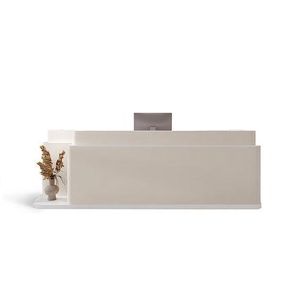 Stylish Rectangular Wood Reception Desk with Filing Cabinets and Drawers RD-165