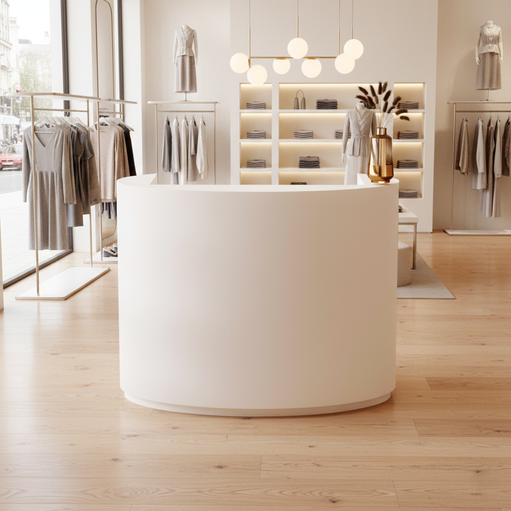 Small Salon Reception Desk With Counter RD-137