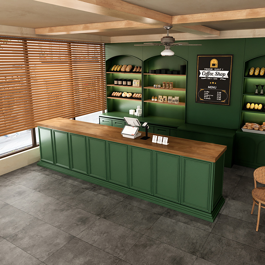 Vintage Cafe Bar Counter for Bakery &amp; Restaurant BC-106