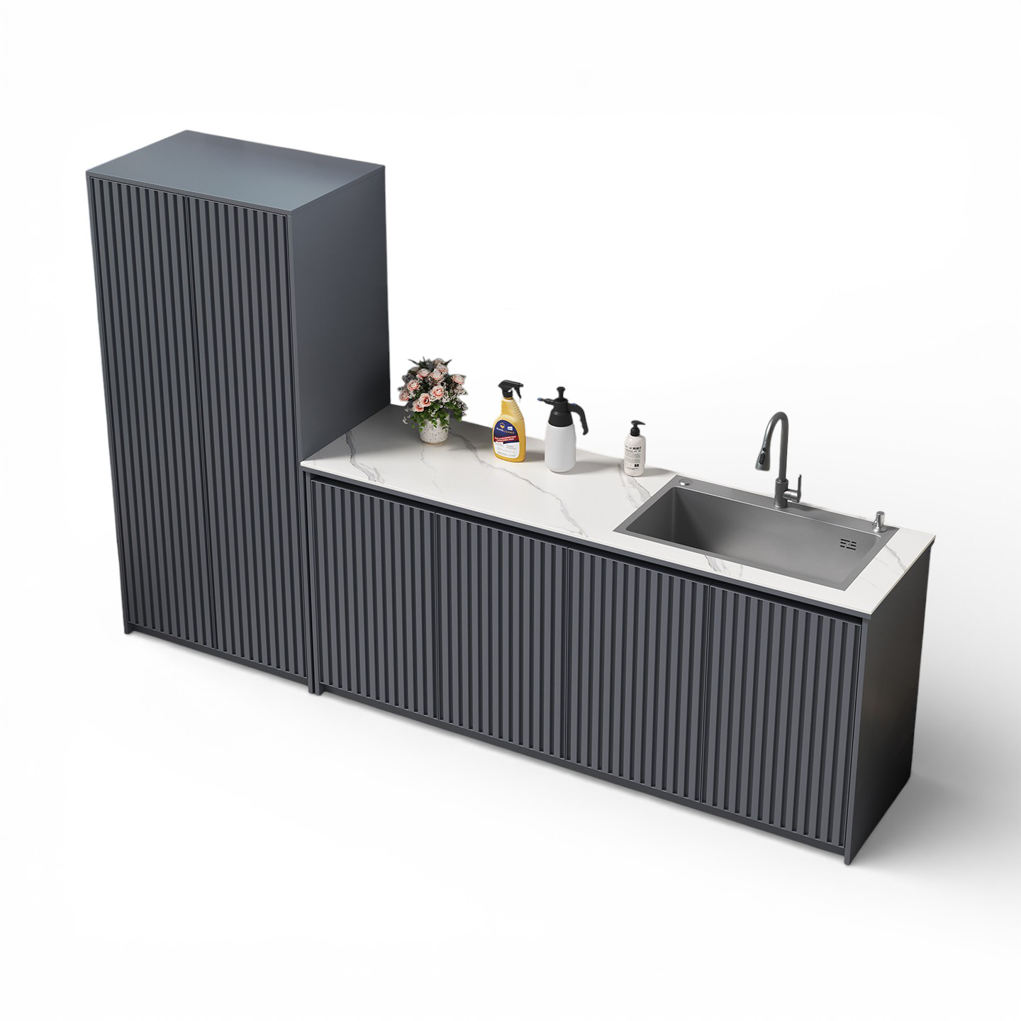 Outdoor Sink Cabinet with Storage for Garden &amp; Courtyard Use OKC-107