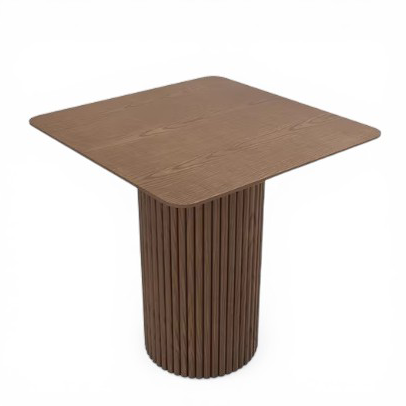 Modern Slatted Pedestal Table for Cafés &amp; Restaurants RCT-006