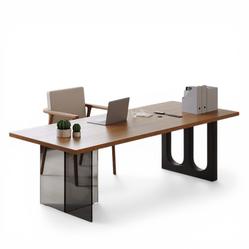 Compact Meeting Table with Acrylic &amp; Metal Legs – MT-032