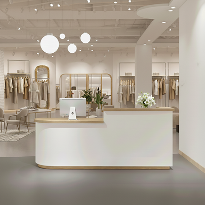 Arc Shape Fashionably Salon Store Institution Reception Desk RD-124