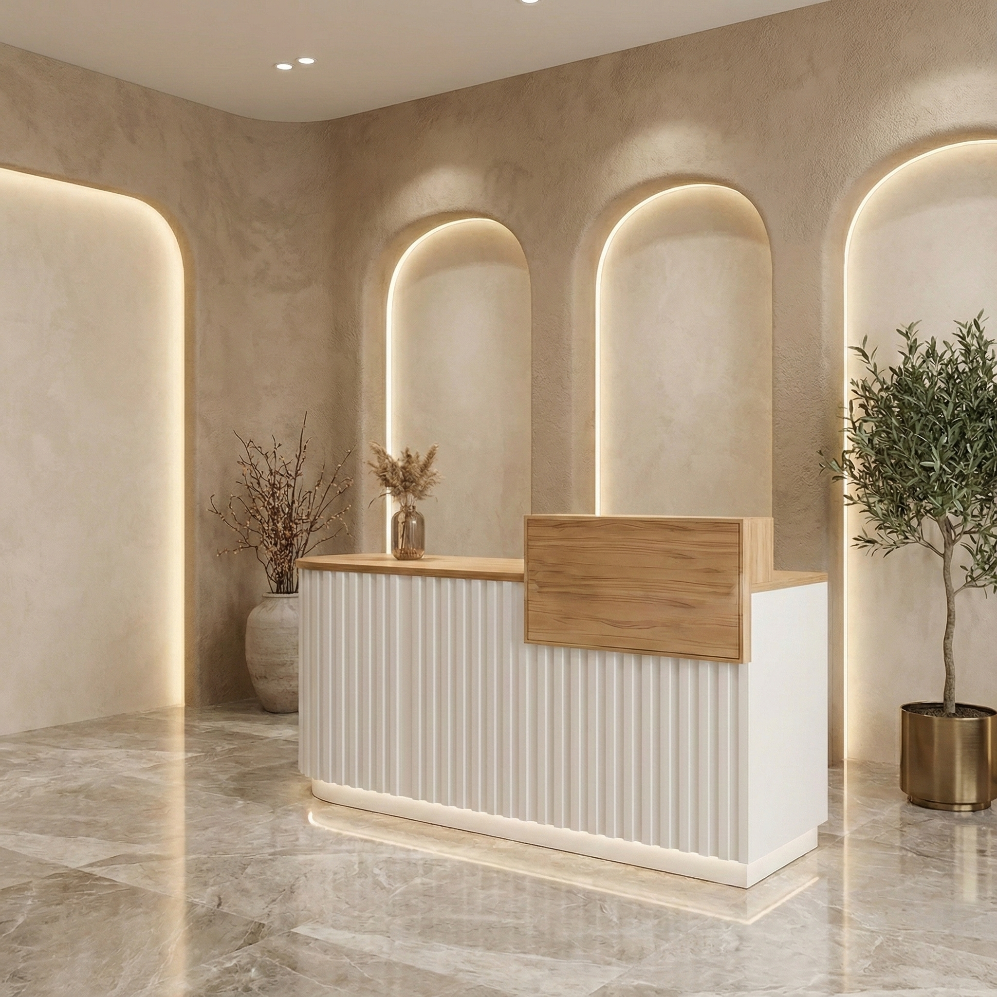 Modern Reception Desk Front Counter Desk Wooden Checkout Table RD-144