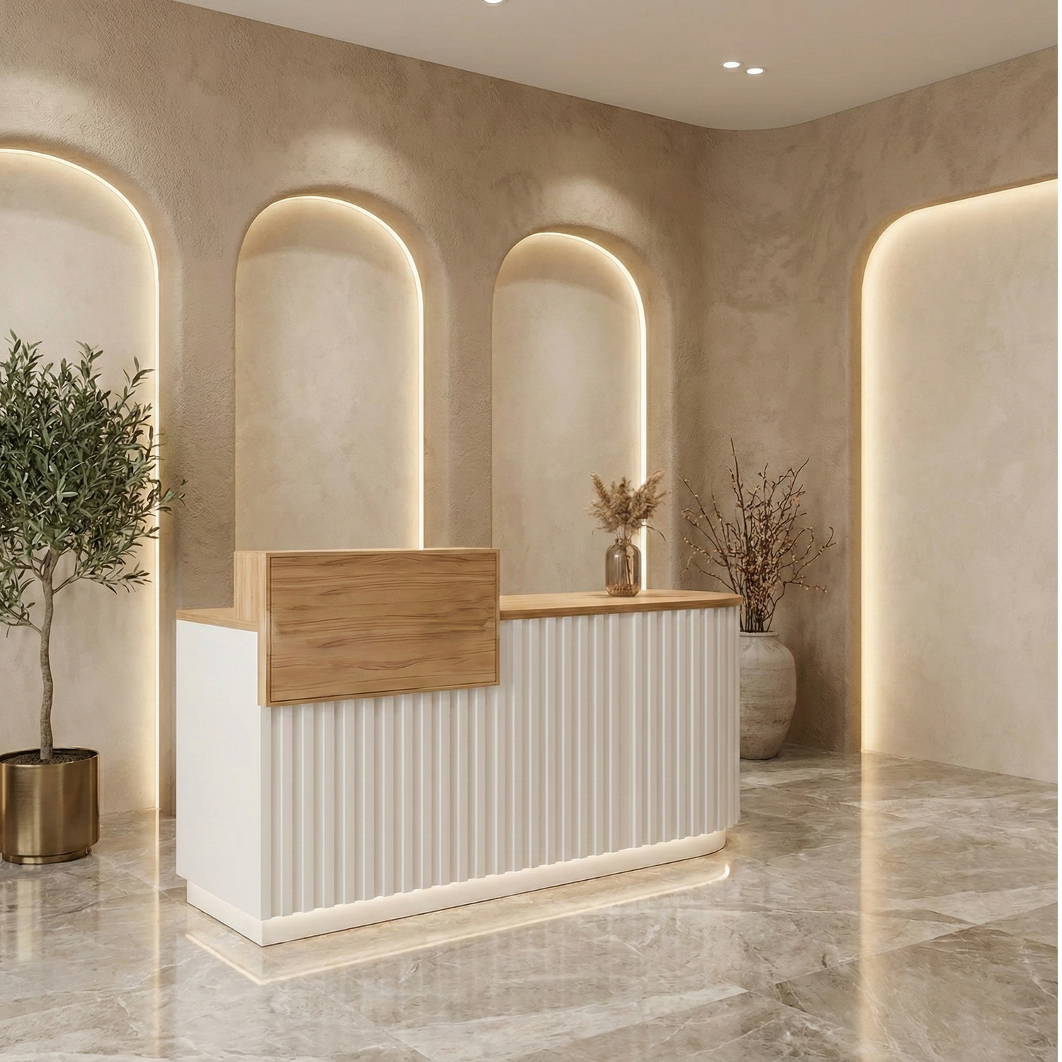 Modern Reception Desk Front Counter Desk Wooden Checkout Table RD-144