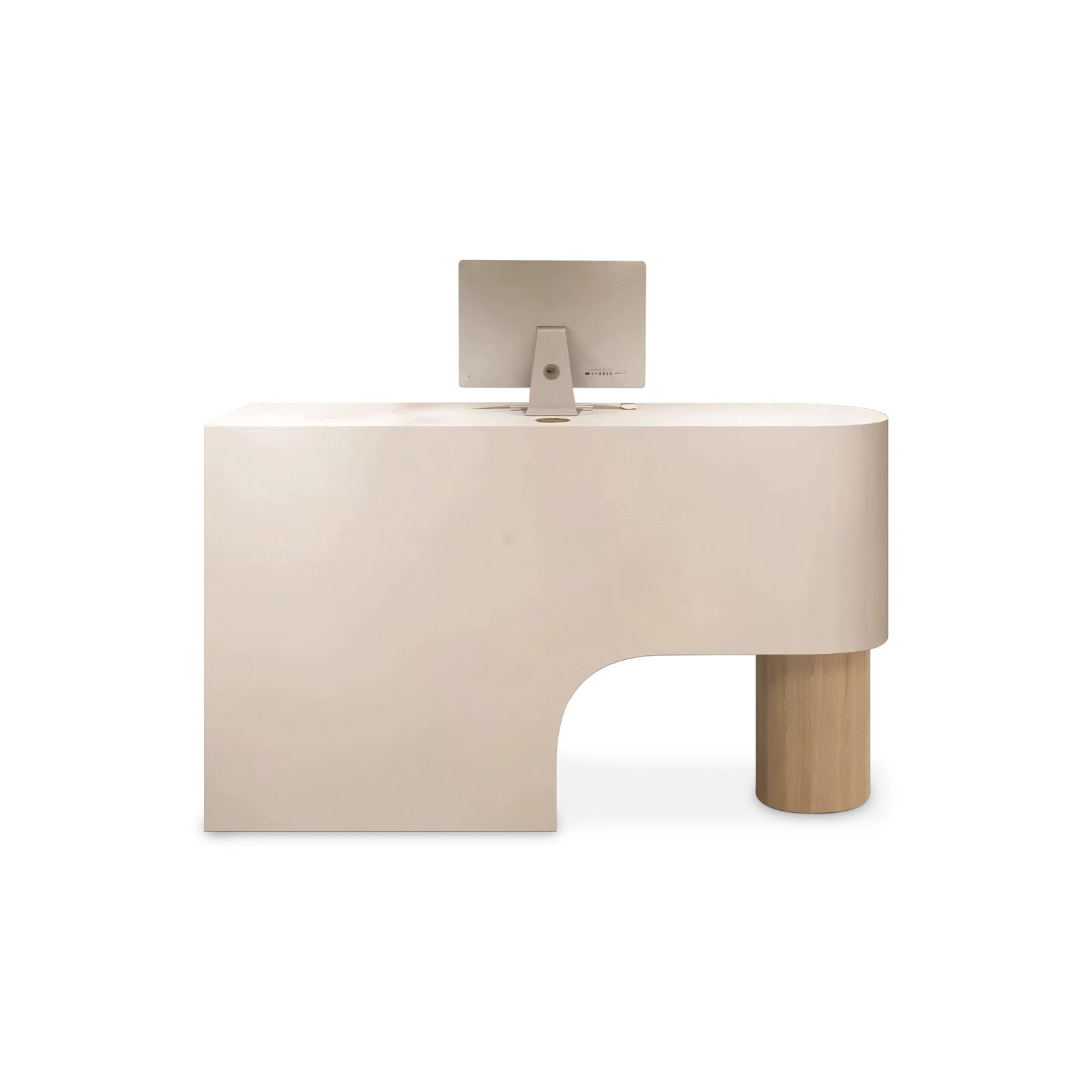 Simple Curved Lacquered Reception Desk RD-162