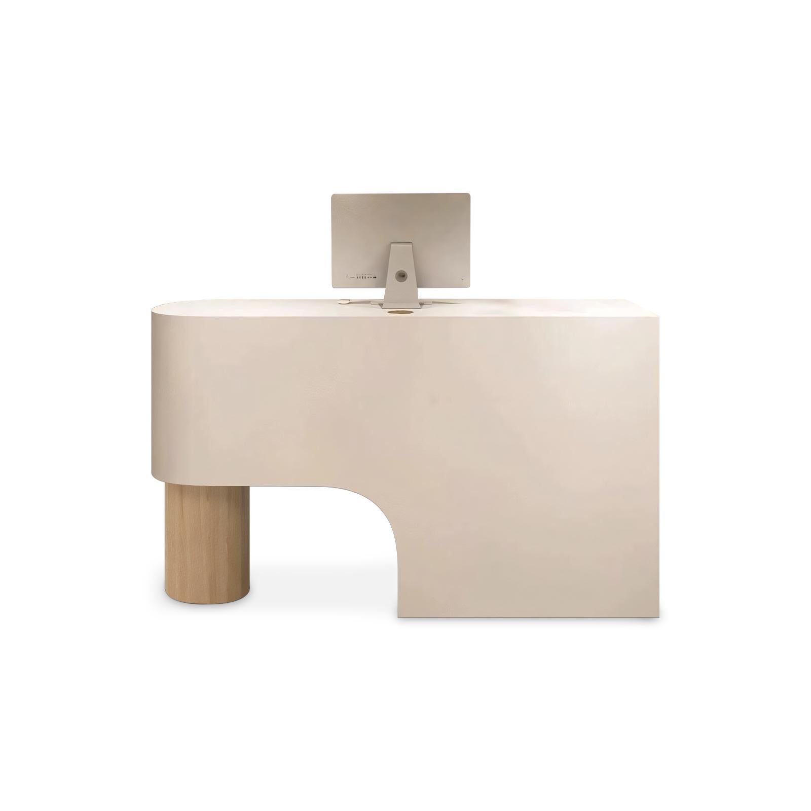 Simple Curved Lacquered Reception Desk RD-162