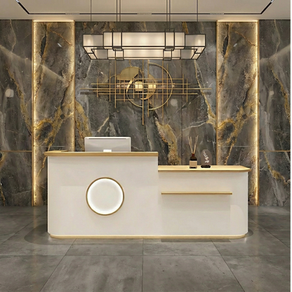 Refined Store Corner Check Out Counter Reception Desk RD-187