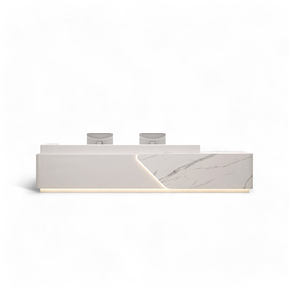 Rectangular Simple Lacquer Imitation Marble Multi-person Reception Desk RD-176