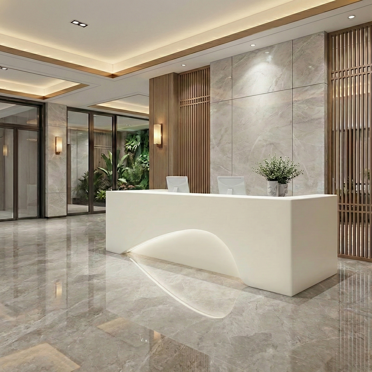 Chic Office Beauty Salon Checkout Counter Reception Desk RD-205